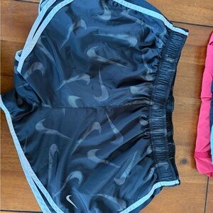 Nike Black and Gray Patterned Running Shorts